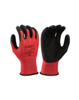 Kiwi Red foam latex coated grip gloves, pair view