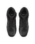 Kiwi Black soft toe 7 inch tactical boots, top view