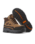 Kiwi Trail Wheat steel toe work boots, pair view