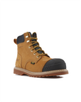 Kiwi Wheat steel toe waterproof cap-toe work boots, angled view