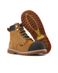 Kiwi Wheat steel toe waterproof cap-toe work boots, pair view