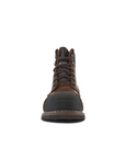 Kiwi Brown crazy horse composite toe waterproof cap-toe work boots, front view