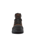 Kiwi Brown crazy horse composite toe waterproof tactical boots, front view