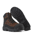Kiwi Brown crazy horse composite toe waterproof tactical boots, pair view
