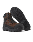 Kiwi Brown crazy horse composite toe waterproof tactical boots, pair view