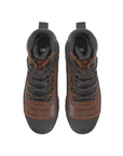 Kiwi Brown crazy horse composite toe waterproof tactical boots, top view