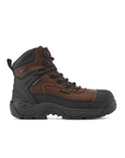 Kiwi Brown crazy horse composite toe waterproof tactical boots, outside view