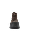 Kiwi Trek Brown steel toe work boots, front view