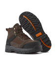 Kiwi Trek Brown steel toe work boots, pair view