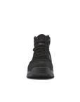Kiwi Trek Black steel toe work boots, front view