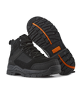 Kiwi Trek Black steel toe work boots, pair view