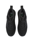 Kiwi Trek Black steel toe work boots, top view