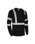 Kiwi Black reflective long sleeve safety shirt, side view