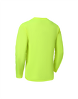 Kiwi Neon hi vis long sleeve safety shirt, back view