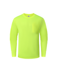 Kiwi Neon hi vis long sleeve safety shirt, front view