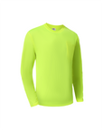 Kiwi Neon hi vis long sleeve safety shirt, side view