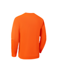 Kiwi Orange hi vis long sleeve safety shirt, back view