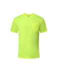 Kiwi Neon hi vis short sleeve safety shirt, front view