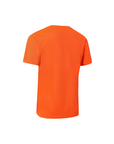 Kiwi Orange hi vis short sleeve safety shirt, back view
