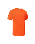 Kiwi Orange hi vis short sleeve safety shirt, side view