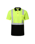 Kiwi Neon Class 2 hi vis safety polo shirt, front view