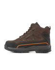 Kiwi Trail Brown steel toe work boots, inside view
