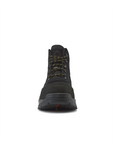 Kiwi Trail Black steel toe work boots, front view