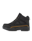 Kiwi Trail Black steel toe work boots, inside view