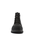 Kiwi Black steel toe waterproof cap-toe work boots, front view