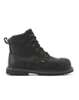Kiwi Black steel toe waterproof cap-toe work boots, outside view