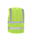 Kiwi Neon Class 2 hi vis dual band safety vest, back view