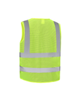 Kiwi Neon Class 2 hi vis dual band safety vest, back view