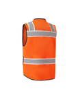 Kiwi Sightline 704 orange Class 2 surveyor safety vest, back view