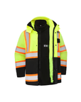Kiwi Neon Class 3 hi vis 3-in-1 safety jacket, open front view