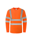 Ideal Club High Visibility ANSI/ISEA 107-2020, Type R, Class 3 Orange Long Sleeve Safety Shirt