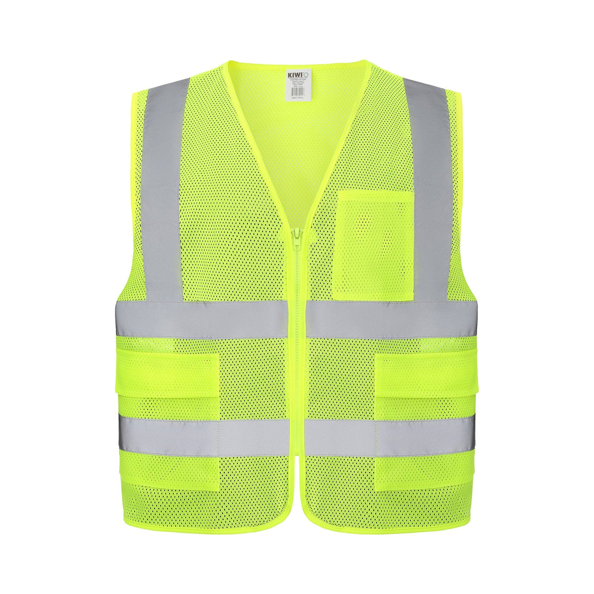 Kiwi High Visibility ANSI/ISEA 107-2020, Type R, Class 2 Dual Band Neon Safety Vest [70300]