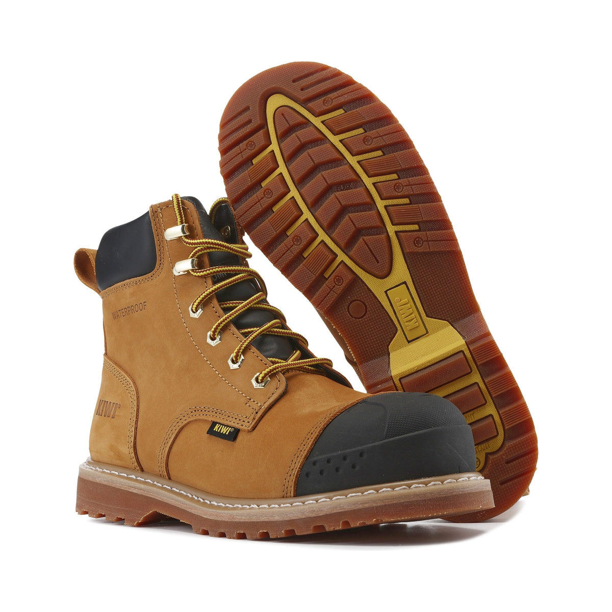 Kiwi Premium Wheat Nubuck 6" Composite Toe Waterproof Cap-Toe Work Boots [69000]