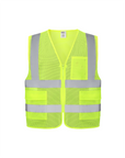 Kiwi Neon Class 2 hi vis dual band safety vest, front view