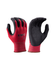 Kiwi PUD Palm Coated Nylon Knit Red Grip Gloves [R53400]