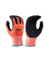 Kiwi Orange A4 cut resistant nitrile coated grip gloves, pair view