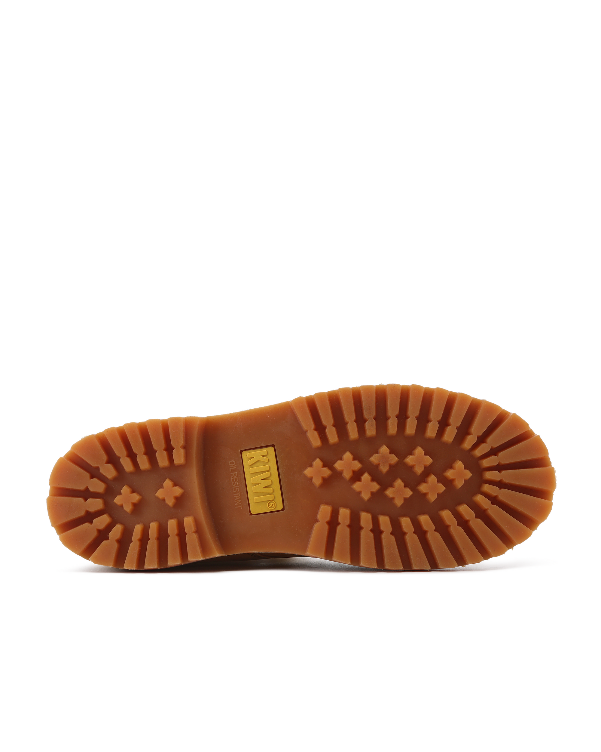 Kiwi Wheat nubuck soft toe work boots, sole tread view