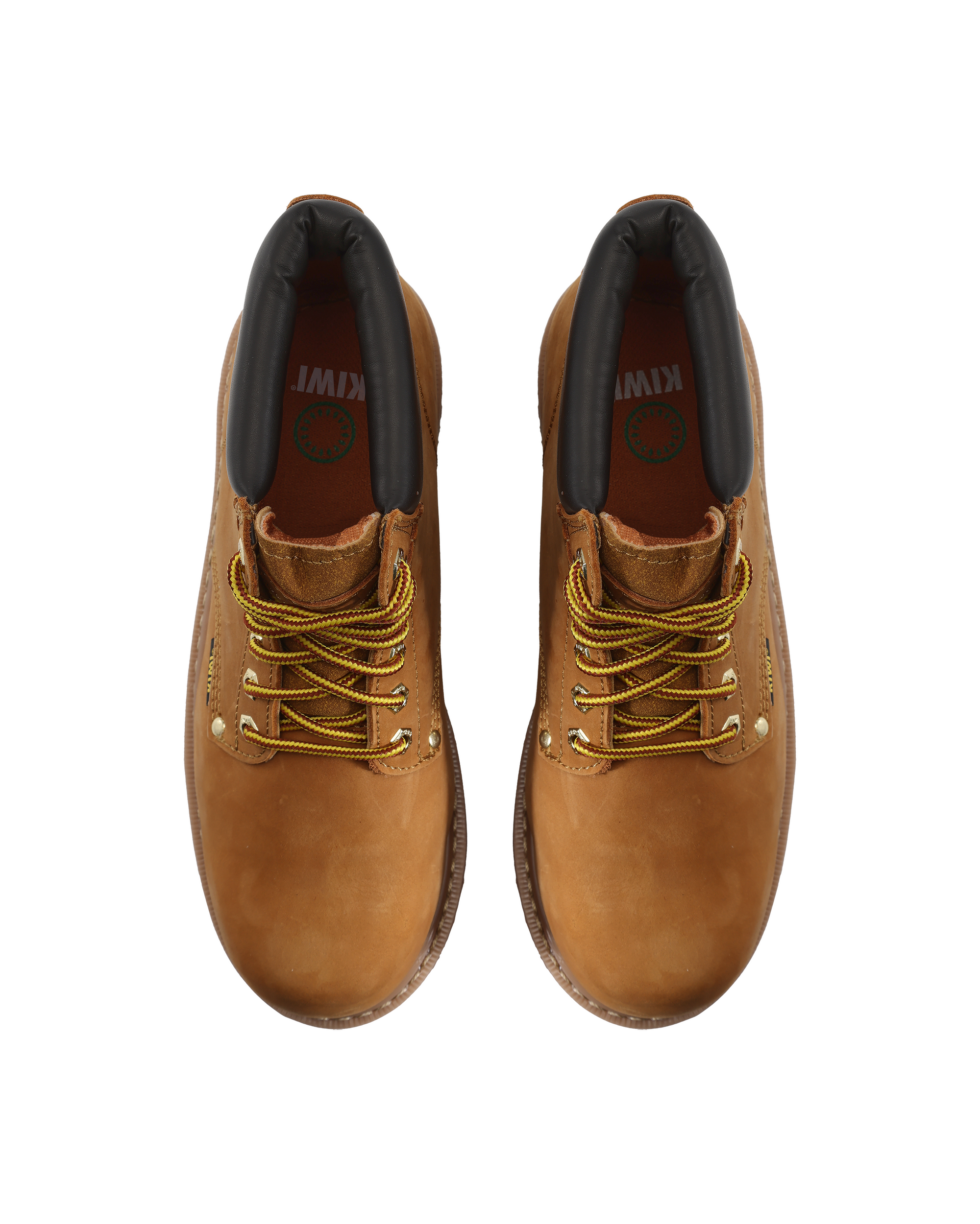 Kiwi Wheat nubuck soft toe work boots, top view