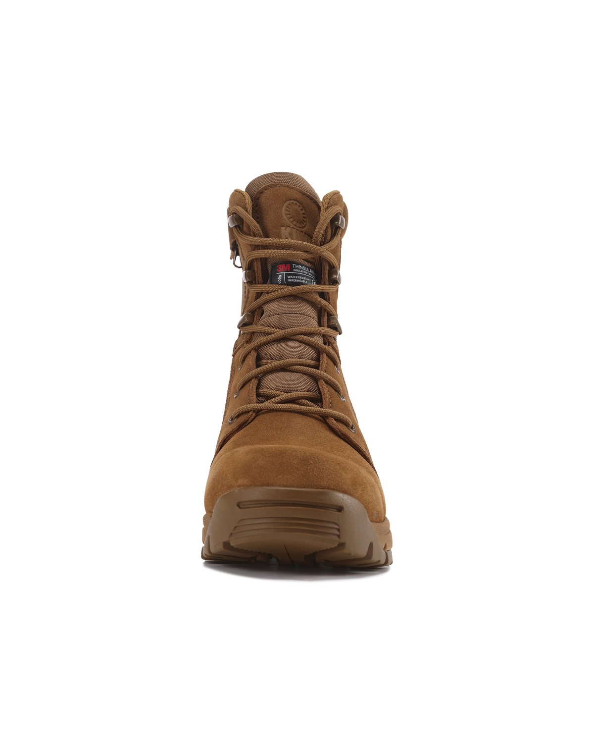 Kiwi Coyote suede 7 inch zipped waterproof tactical boots, front view