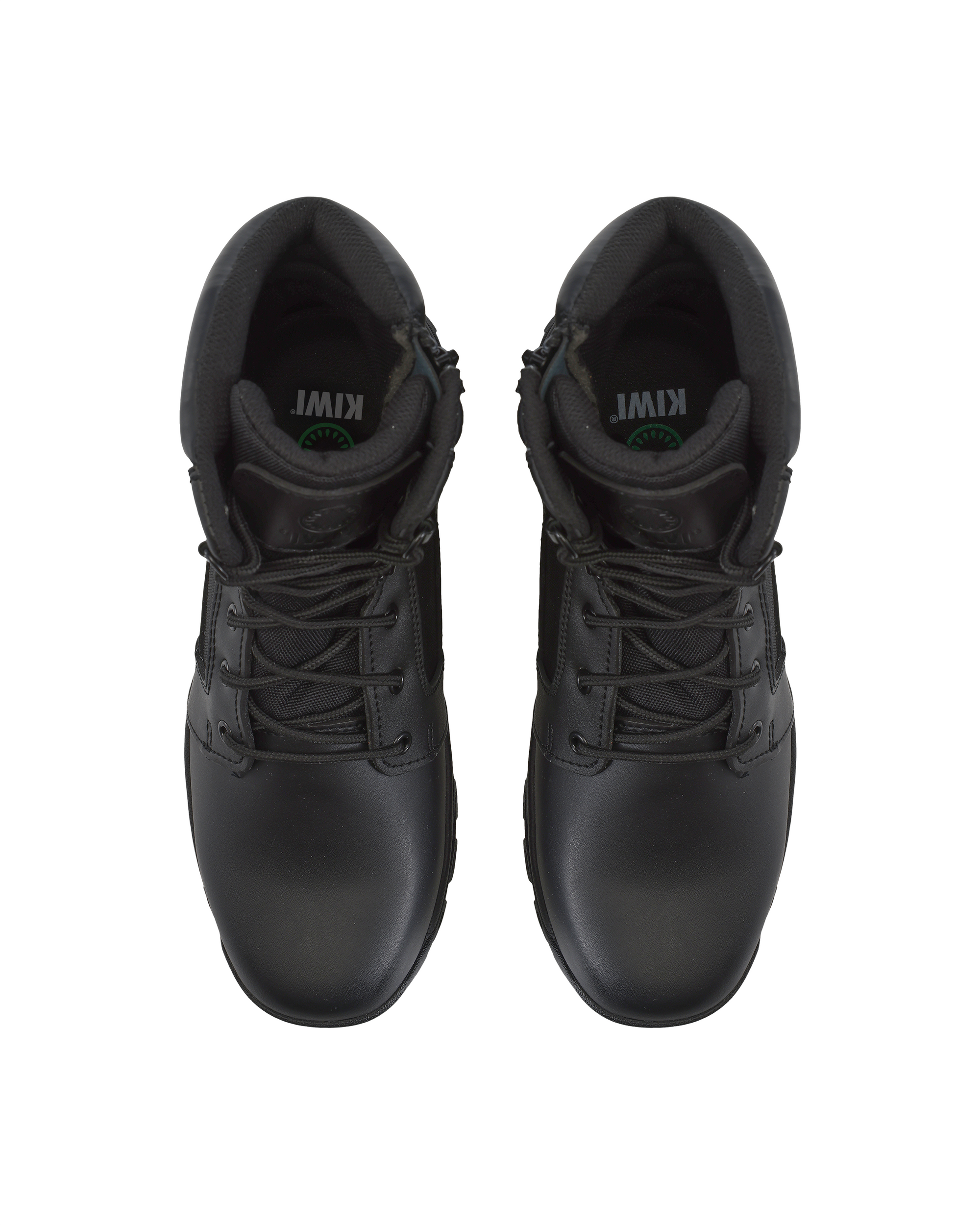 Kiwi Rugged Black Action Leather 7" Zipped Water Resistant Tactical Boots [R62300]