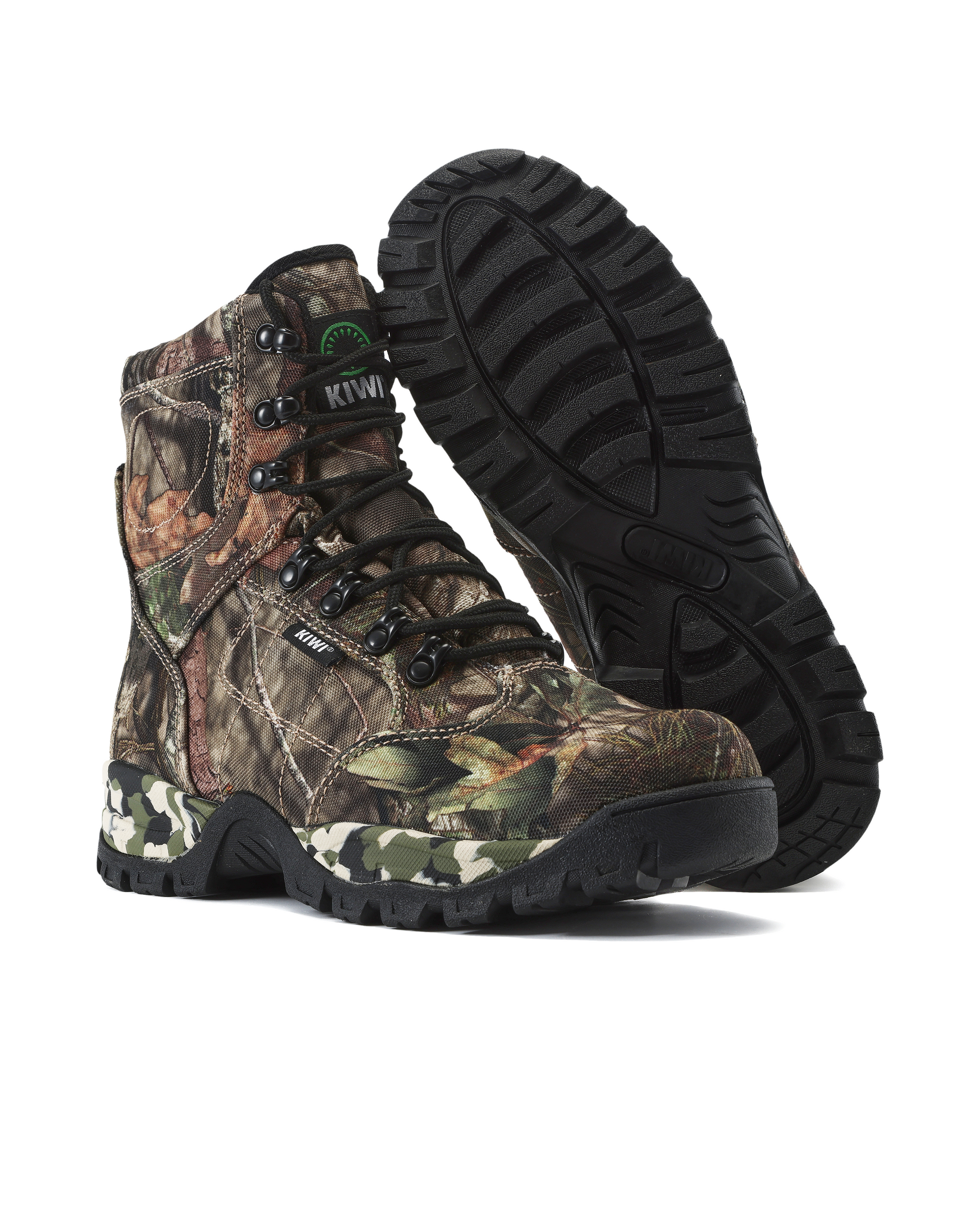 Kiwi Camo steel toe 7 inch waterproof tactical boots, pair view