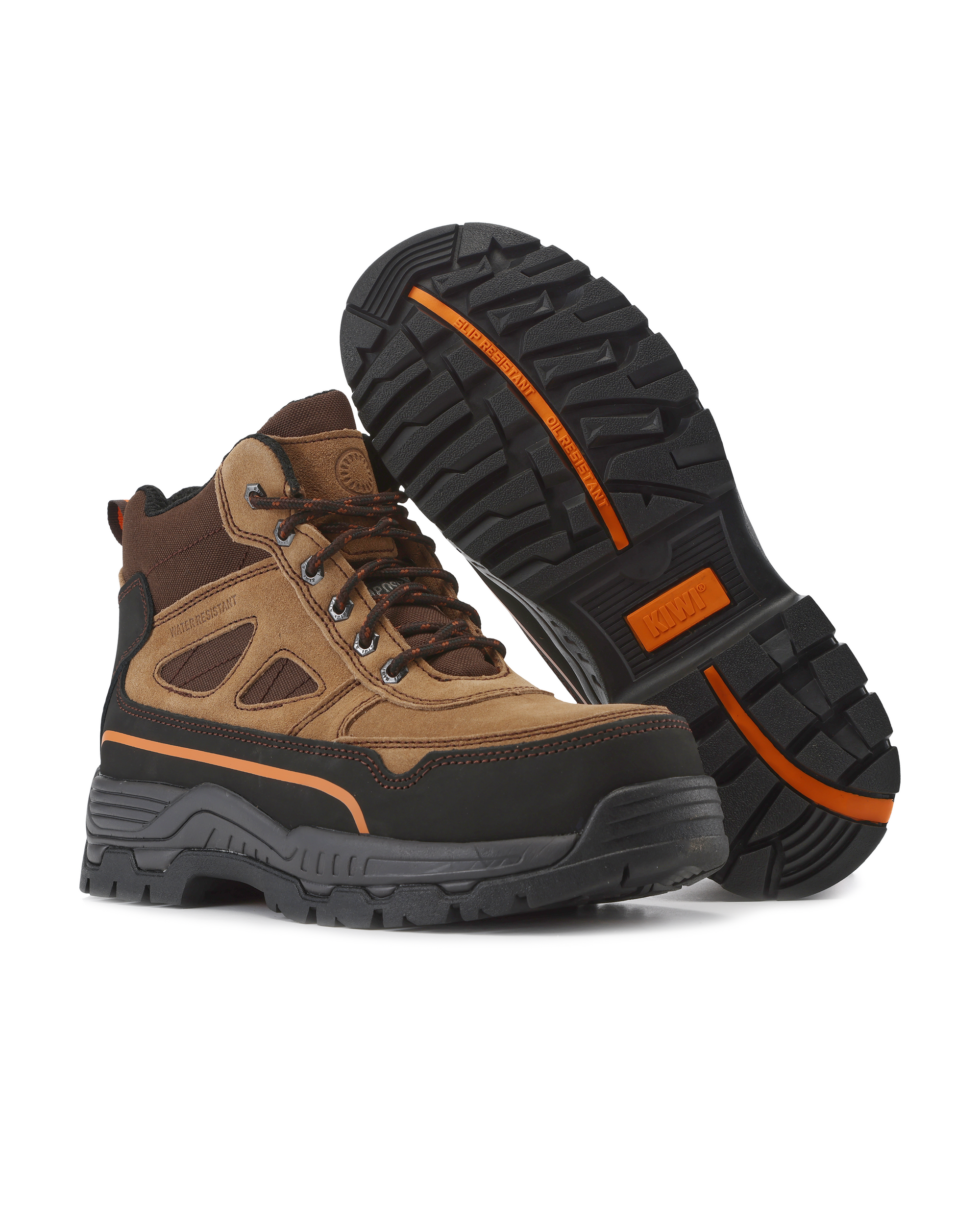 Kiwi Trail Wheat composite toe work boots, pair view