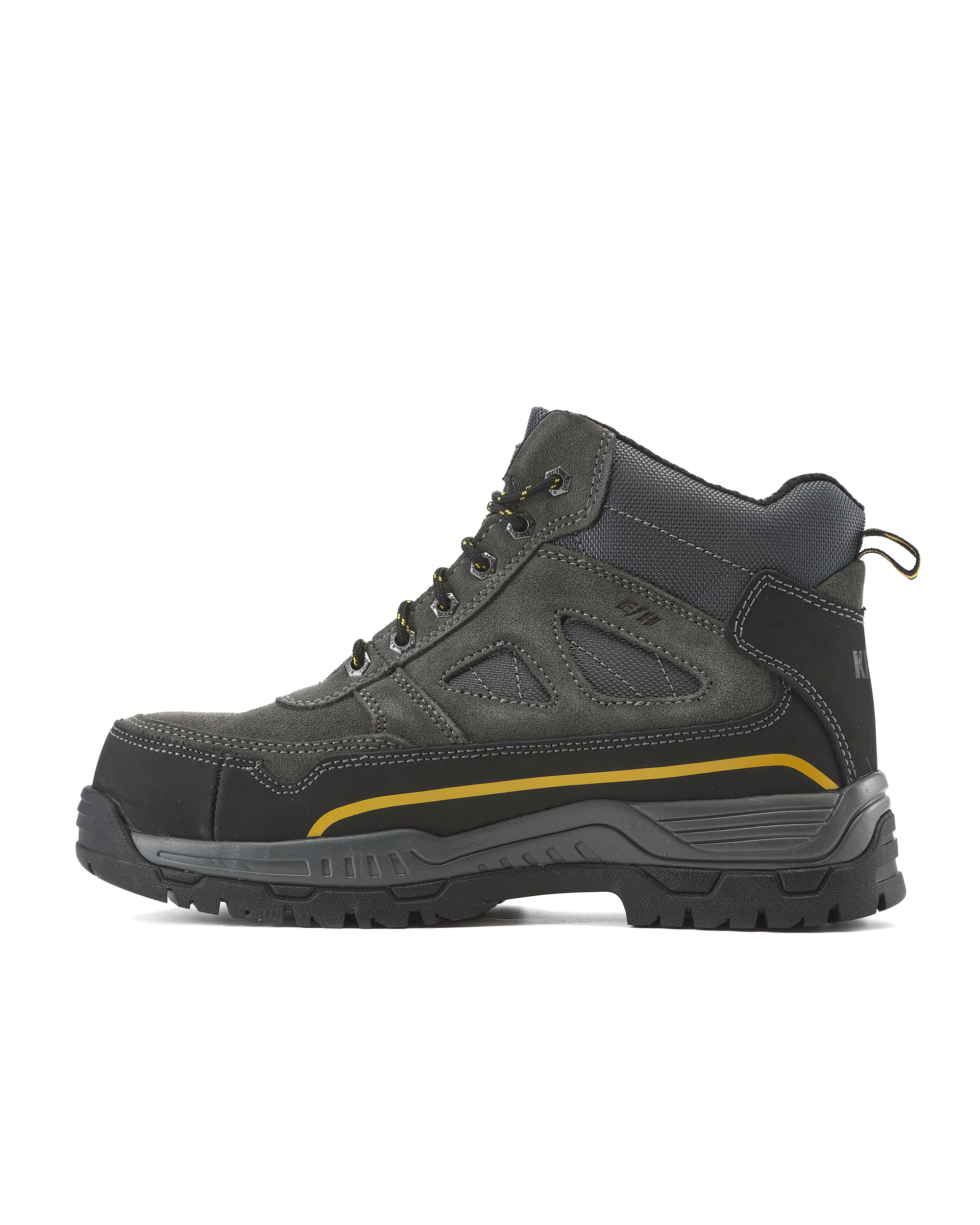 Kiwi Trail Grey composite toe work boots, inside view