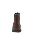 Kiwi Brown crazy horse composite toe waterproof cap-toe work boots, back view