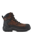 Kiwi Brown crazy horse composite toe waterproof tactical boots, outside view