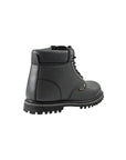 Safara Premium Black Leather Steel Toe Water Resistant Work Boots [R662S]